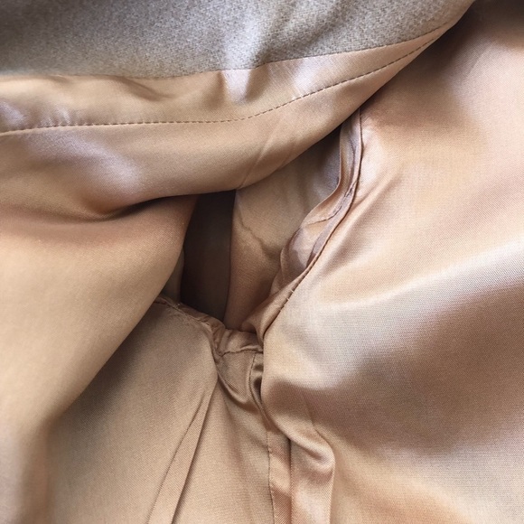 VTG 90’s Urban Wool Lined Pea Coat 10 Velvet Detail Padded Shoulder Button Up - Picture 8 of 9